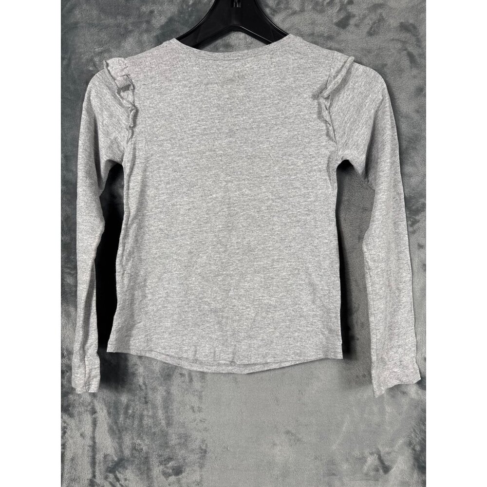 Disney Girls Minnie Mouse Holiday Long Sleeve Shirt Size 12 Gray - Picture 7 of 7